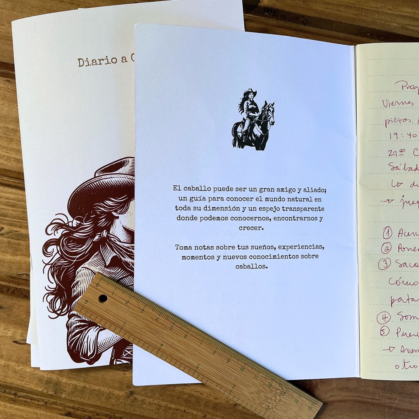 Libreta diario a caballo
